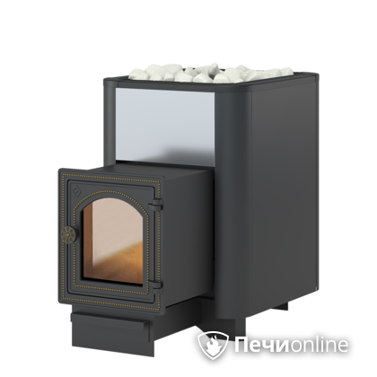 Дровяная банная печь Везувий Сенсация 16 Антрацит (ДТ-4С) в Анапе